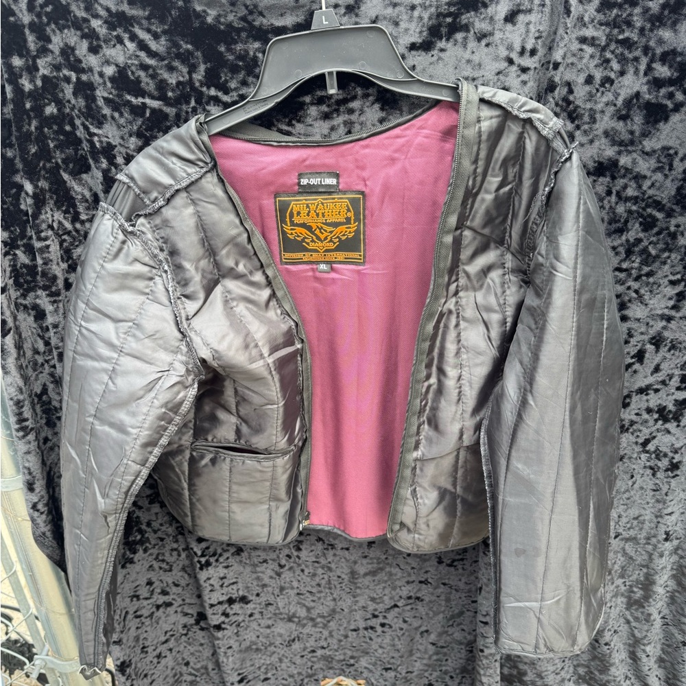 Milwaukee Leather Jacket with Pink Accents - Picture 8 of 13
